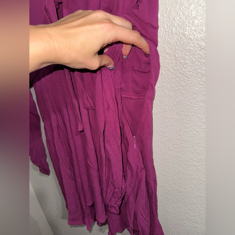 Free People Purple Fairycore Mini Dress Coquette Boho IT Girl- small - Picture 5 of 9